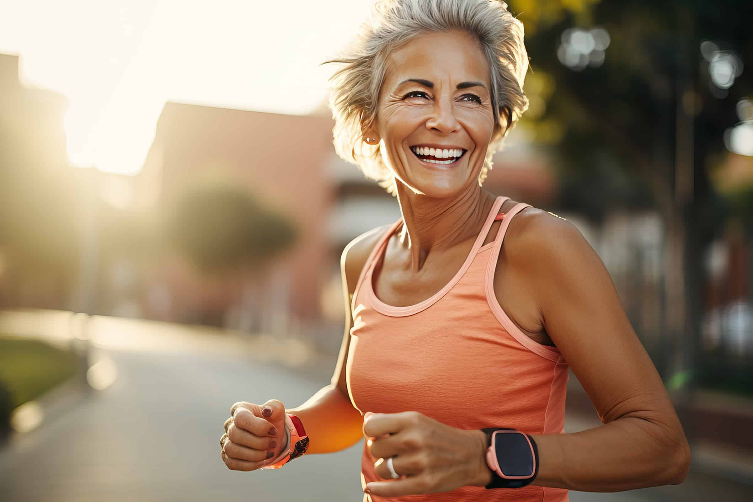 Woman smiling after visiting the dentist in Highlands Ranch, CO